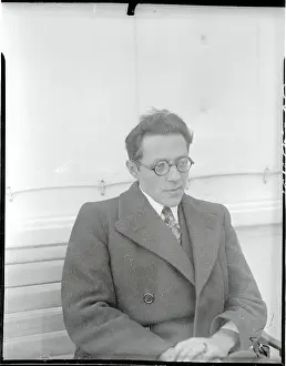 Rocket Scientist Willy Ley Sitting on Bench