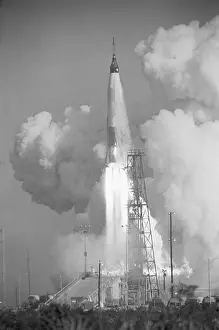 Outer Space Prints: Rocket Ship Takeoff