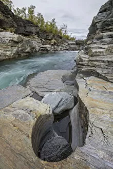 Images Dated 6th September 2016: Rocks on the Abiskojakka river, Abisko National Park, Norrbotten County, Sweden
