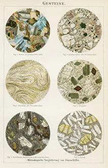 Granite Gallery: Rocks stones lithograph 1895