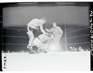 John L Prints: Rocky Castellani Boxing Against John Sullivan
