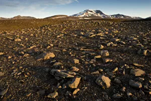 Images Dated 11th September 2014: Rocky, desert-like landscape, Eastern Highlands, Mt Snaefell at the back, Iceland