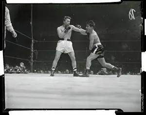 Rocky Graziano Boxing Against Tony Janiro