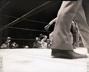 Bout Prints: Rocky Graziano After Being Knocked Out