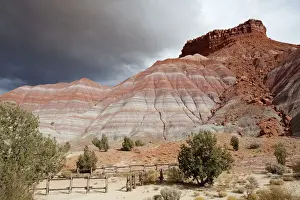 Rocky landscape in the Old Paria Movie Set, Utah, USA, America