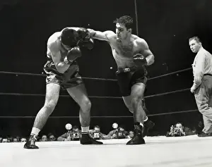 Rocky Marciano Punching In Boxing Match