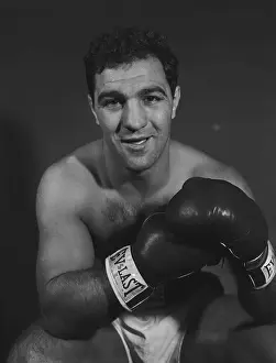 Rocky Marciano in Ring on Ropes rocky marciano ring ropes