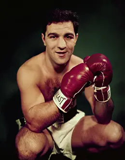 Rocky Marciano Wearing Boxing Gloves