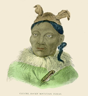 Images Dated 12th July 2016: Rocky mountain indian illustration 1859