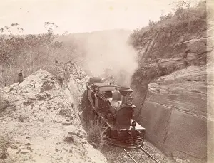 Landscape Male Steam Prints: Rocky Railway