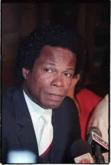 Anaheim Prints: Rod Carew At Microphones; Press Conferen