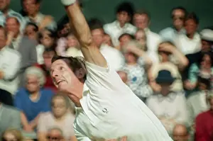 Rod Laver Displaying a Serve