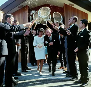 Rod Laver and Mary Benson After Wedding Ceremony
