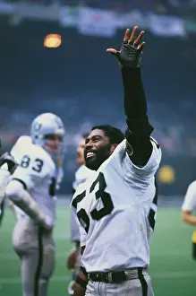 Rod Martin Gesturing After Raiders Win