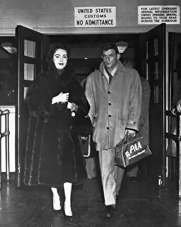Roddy McDowell Escorting Liz Taylor