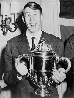 Bannister Prints: Roger Bannister Holding His Sporting Record Trophy