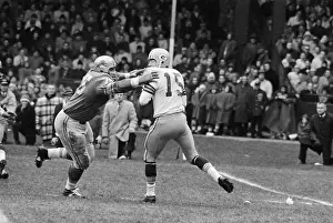 Quarterback Prints: Roger Brown Goes After Bart Starr