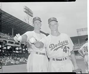 Roger Craig and Don Bessent Holding Baseballs