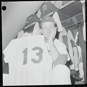 Disappointment Prints: Roger Craig Holding a Baseball Jersey