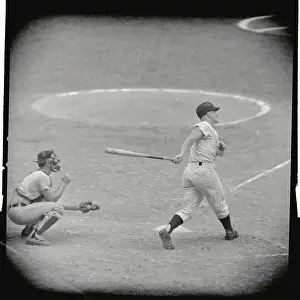 Roger Maris Hitting His 56th Homer