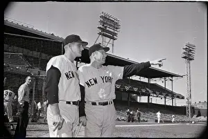 Roger Maris And Mickey Mantle On Field