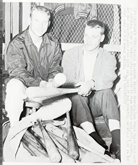 Roger Maris and Mickey Mantle Holding Bats