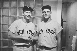Roger Maris and Mickey Mantle Shaking Hands
