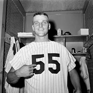 Roger Maris Posing with Jersey