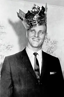 Roger Maris Smiling Wearing Crown