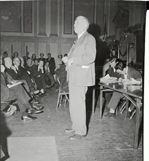 Greenwich Prints: Roger S. Baldwin Speaking at Town Meeting