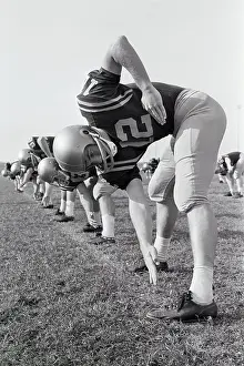 Warm Up Exercise Prints: Roger Staubach Stretches Football Gear