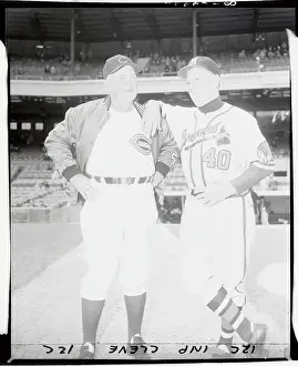Rogers Hornsby and Charley Grimm Posing for The Camera
