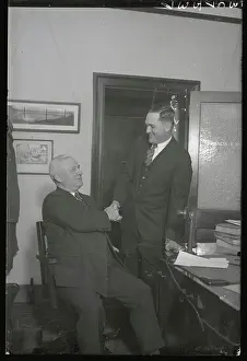John J Prints: Rogers Hornsby and John McGraw Shaking Hands