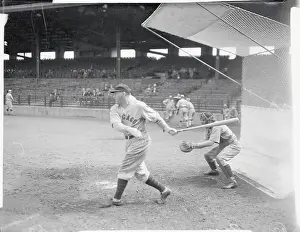 Rogers Hornsby Losing Bat After Swinging
