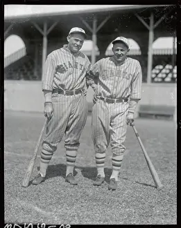 Sarasota Prints: Rogers Hornsby with NY Giants Teammate Mueller