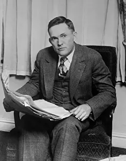 Rogers Hornsby Reading Newspaper