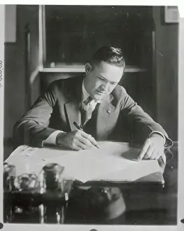 Louis Prints: Rogers Hornsby Signing Contract