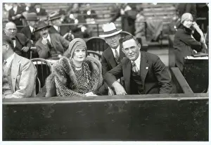Rogers Hornsby Sitting with Wife in Stands
