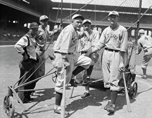 Rogers Hornsby Standing with St. Louis Browns Teammates