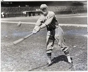 Rogers Hornsby Swinging At Practice