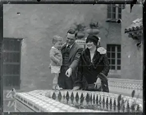 Parenthood Prints: Rogers Hornsby with His Wife and Son Billy
