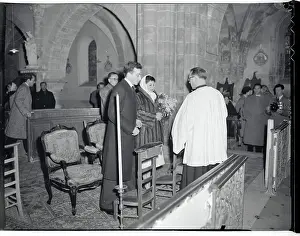 Roland Petit and Renee Jeanmaire at Wedding Altar