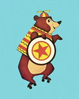 Pop Ar Prints: Roller Skating Bear