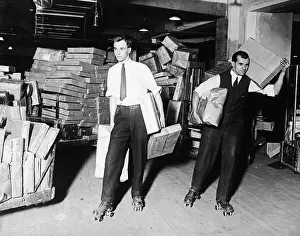 Roller Skating Mail Clerks
