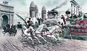 Chariot Prints: Roman Circus During Chariot Race