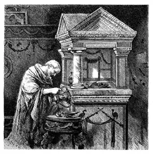 Citizenship Prints: A Roman citizen honouring the Lares, or household gods