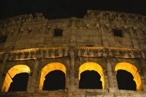The Roman Coliseum during the night