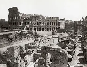 Roman Colosseum and Surrounding Ruins