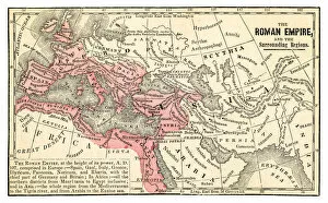 Images Dated 6th March 2017: Roman empire map 1875