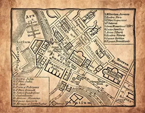 Images Dated 13th March 2017: Roman Forum map
